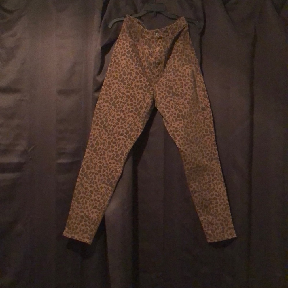 NWT AEO Leopard Curvy Super Hi-Rise Jeggings 14-R